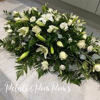 White Lily Coffin Spray