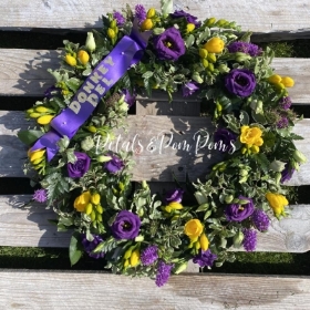 Yellow & Purple Wreath